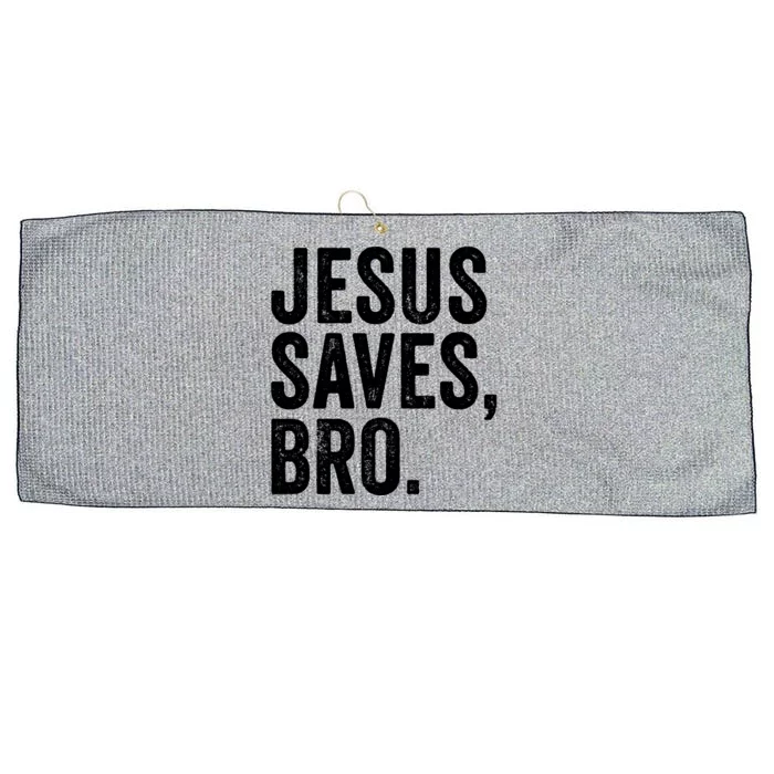 Jesus Saves Bro Religion Church Christian Bible Faith Christ Large Microfiber Waffle Golf Towel