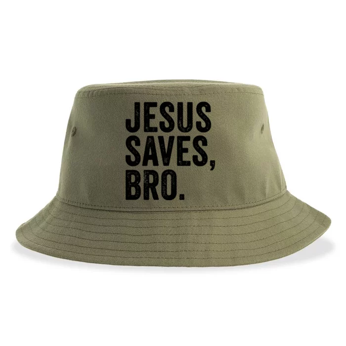 Jesus Saves Bro Religion Church Christian Bible Faith Christ Sustainable Bucket Hat