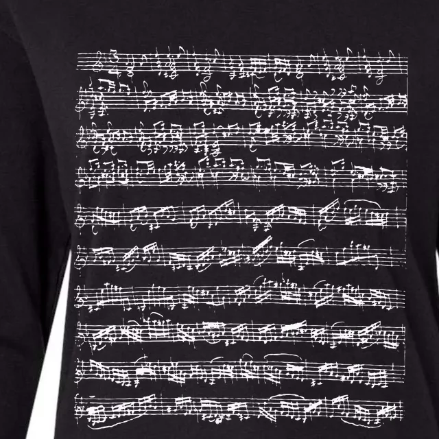 Johann Sebastian Bach Partita D Minor Chaconne Solo Violin Womens Cotton Relaxed Long Sleeve T-Shirt