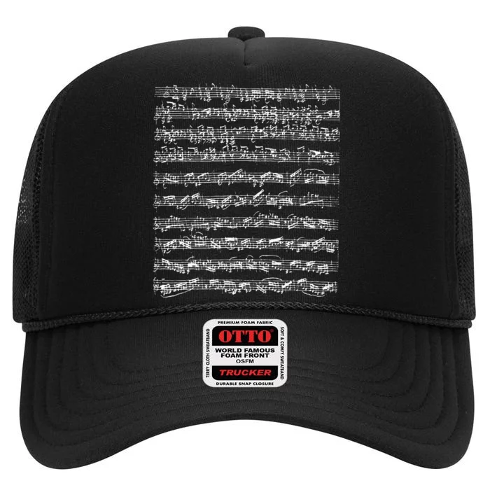 Johann Sebastian Bach Partita D Minor Chaconne Solo Violin High Crown Mesh Trucker Hat