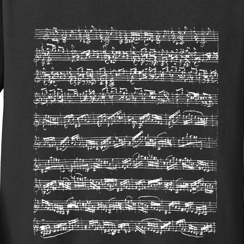 Johann Sebastian Bach Partita D Minor Chaconne Solo Violin Kids Long Sleeve Shirt