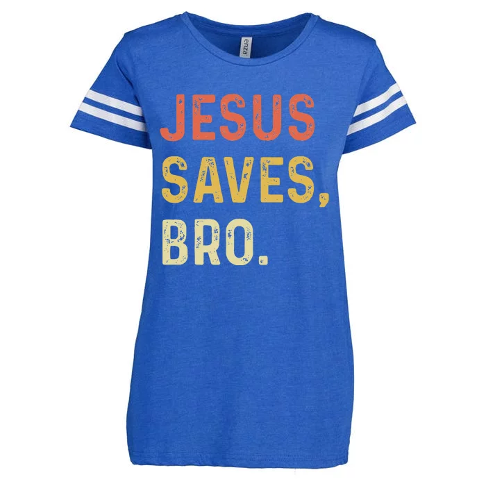 Jesus Saves Bro Christian Women Men Kids Enza Ladies Jersey Football T-Shirt