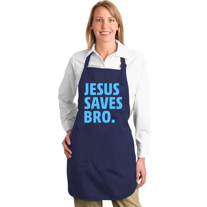 Jesus Saves Bro Full-Length Apron With Pocket