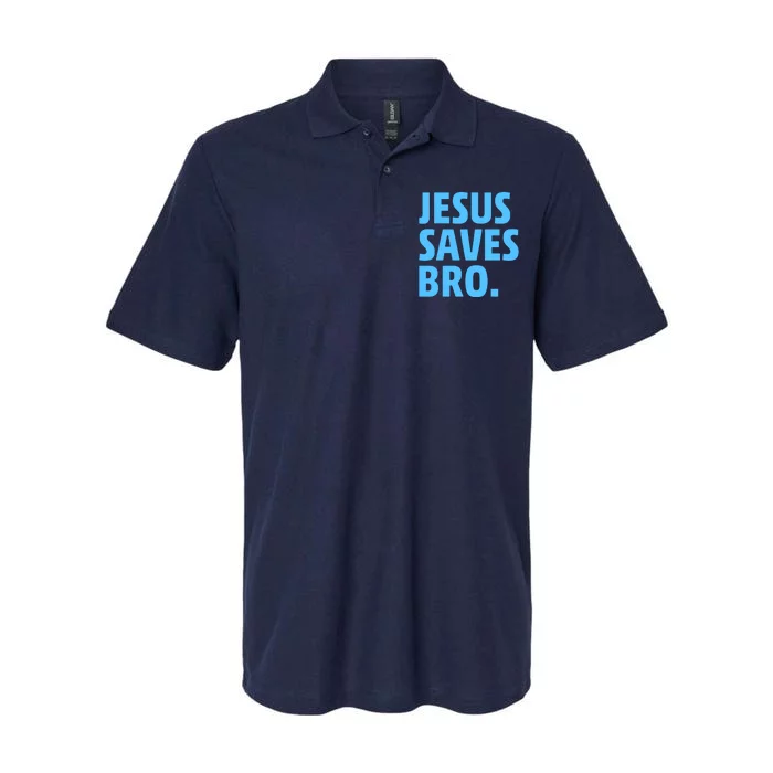 Jesus Saves Bro Softstyle Adult Sport Polo