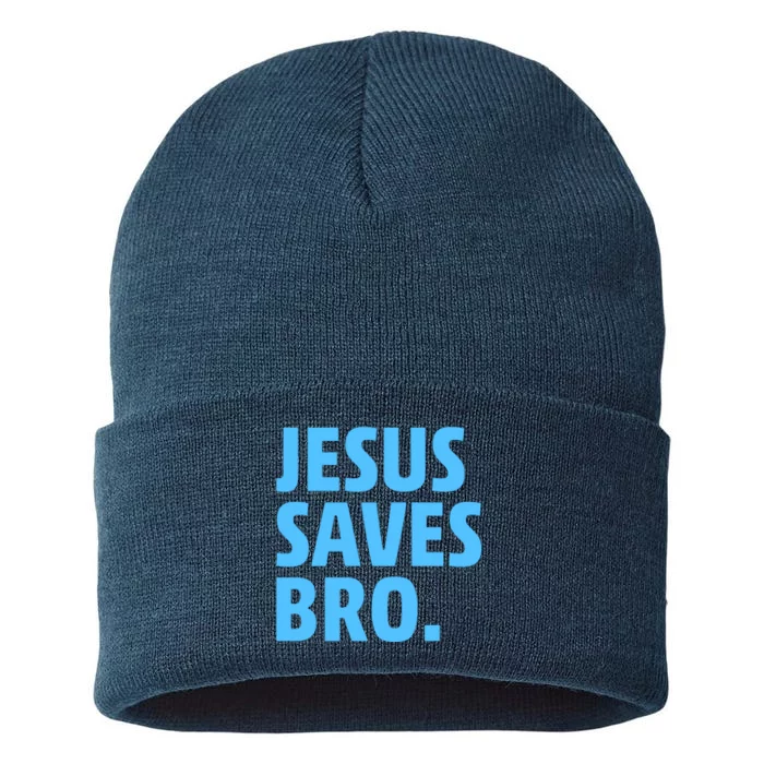 Jesus Saves Bro Sustainable Knit Beanie