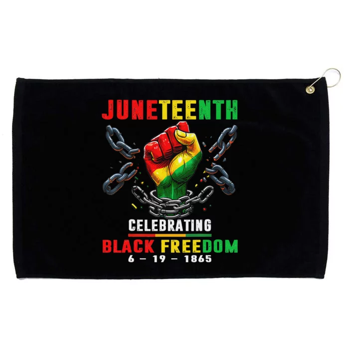 Juneteenth Shirts Celebrate Black Freedom 1865 Grommeted Golf Towel