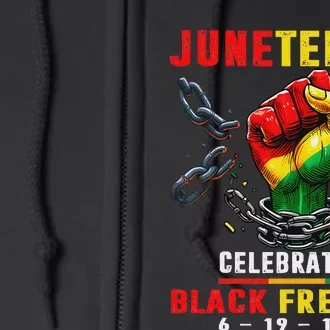 Juneteenth Shirts Celebrate Black Freedom 1865 Full Zip Hoodie