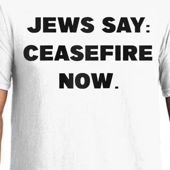 Jews say ceasefire now Raglan Baseball Pajama Set