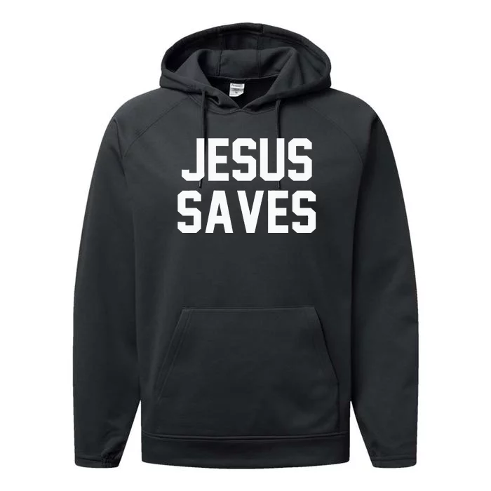 Jesus Saves Christian Faith Trust In God Lord Christ Performance Fleece Hoodie