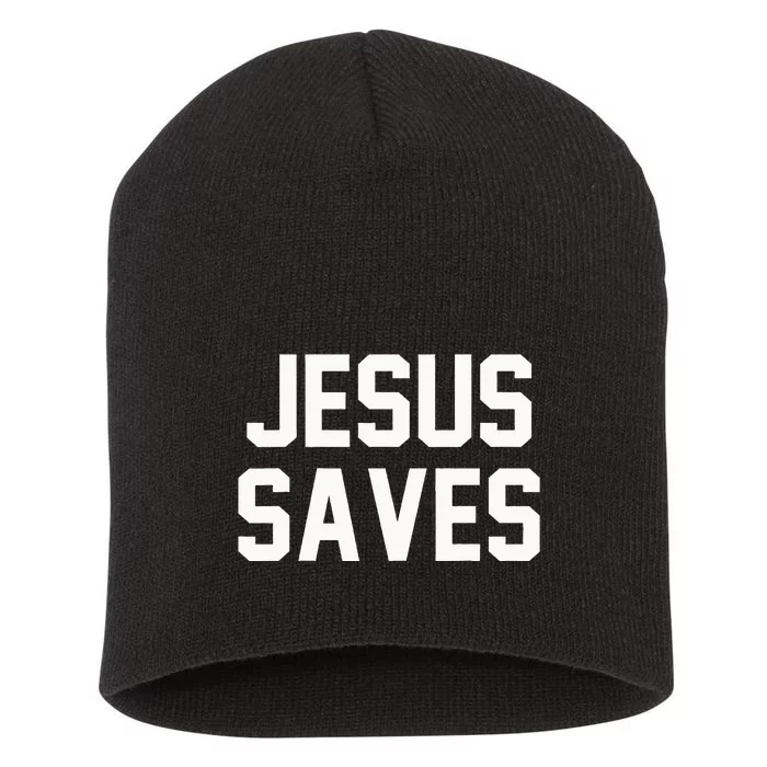 Jesus Saves Christian Faith Trust In God Lord Christ Short Acrylic Beanie