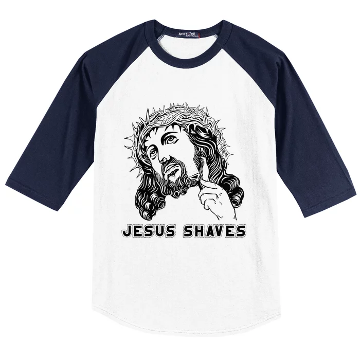 Jesus Shave Christian God Bible Cross Faith Baseball Sleeve Shirt