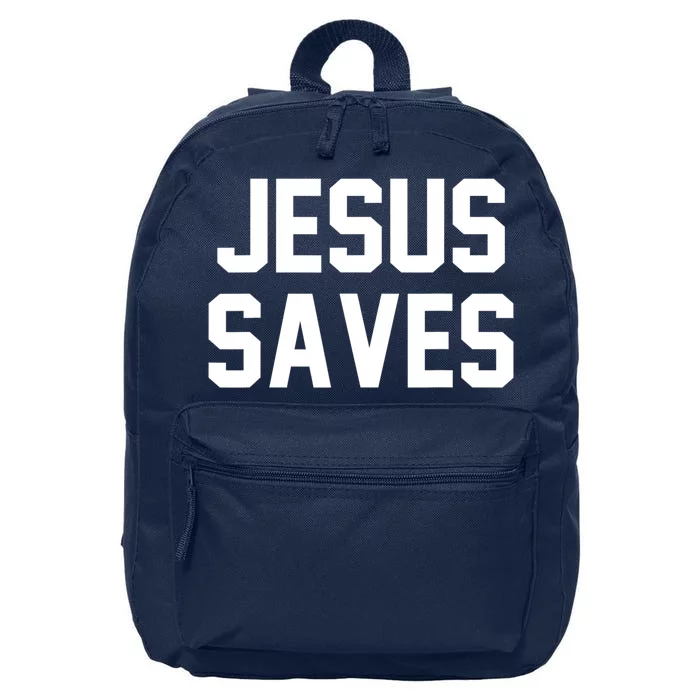 Jesus Saves Christian Faith Trust In God Lord Christ 16 in Basic Backpack