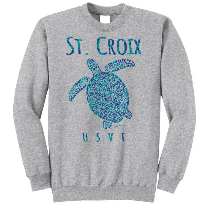 JCombs: St. Croix, USVI, Sea Turtle, Beach Tall Sweatshirt