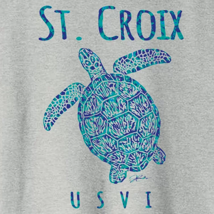 JCombs: St. Croix, USVI, Sea Turtle, Beach Women's Crop Top Tee