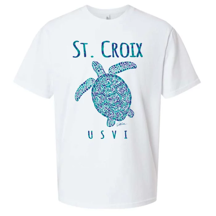 JCombs: St. Croix, USVI, Sea Turtle, Beach Sueded Cloud Jersey T-Shirt