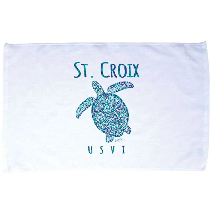 JCombs: St. Croix, USVI, Sea Turtle, Beach Microfiber Hand Towel