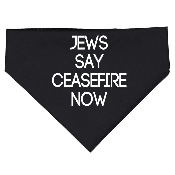 Jews Say Cease Fire Now USA-Made Doggie Bandana