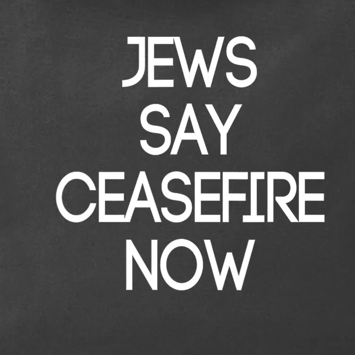 Jews Say Cease Fire Now Zip Tote Bag