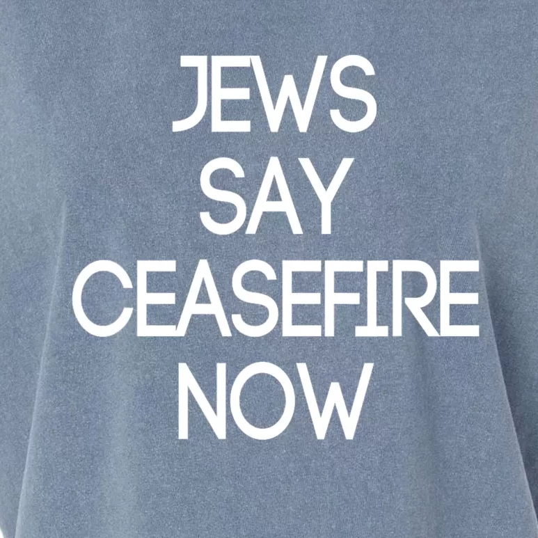 Jews Say Cease Fire Now Garment-Dyed Women's Muscle Tee