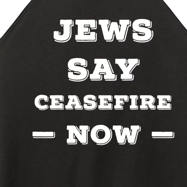 Jews Say Cease Fire Now Women’s Perfect Tri Rocker Tank