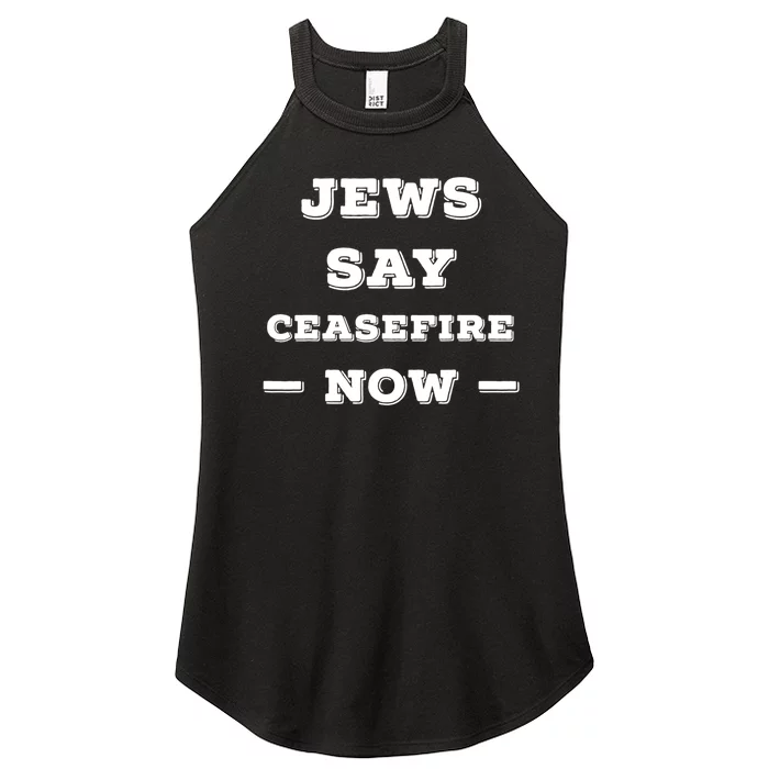 Jews Say Cease Fire Now Women’s Perfect Tri Rocker Tank