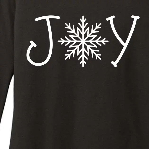 Joy Snowflake Christmas Womens CVC Long Sleeve Shirt