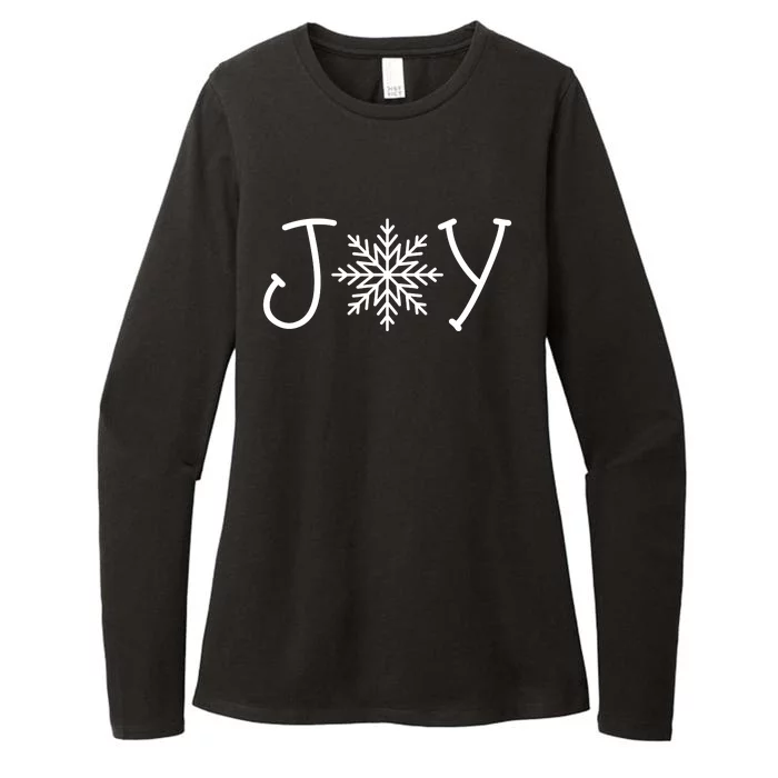 Joy Snowflake Christmas Womens CVC Long Sleeve Shirt