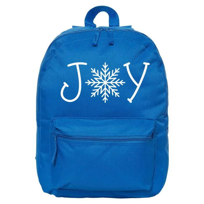 Joy Snowflake Christmas 16 in Basic Backpack