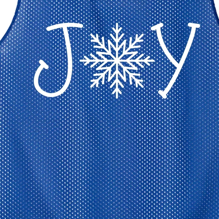 Joy Snowflake Christmas Mesh Reversible Basketball Jersey Tank