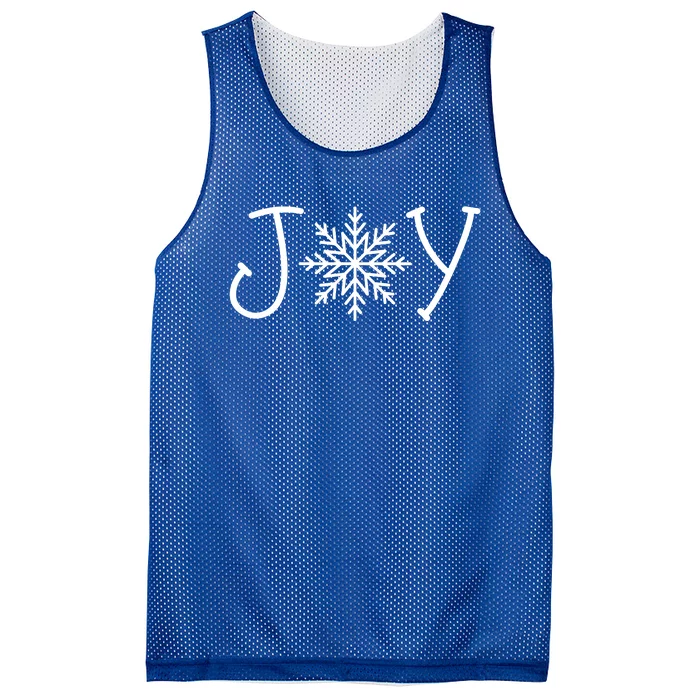 Joy Snowflake Christmas Mesh Reversible Basketball Jersey Tank