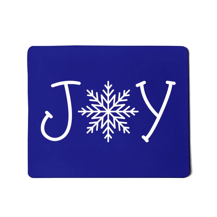 Joy Snowflake Christmas Mousepad