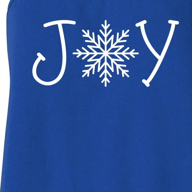 Joy Snowflake Christmas Women's Racerback Tank