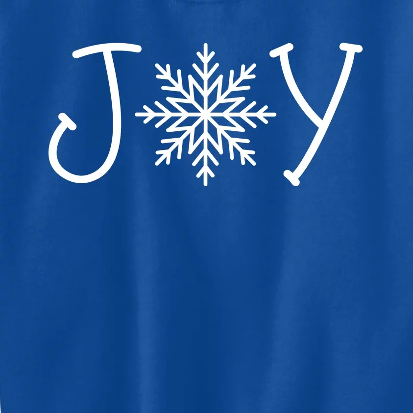 Joy Snowflake Christmas Kids Sweatshirt