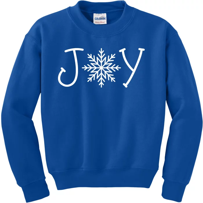 Joy Snowflake Christmas Kids Sweatshirt