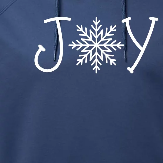 Joy Snowflake Christmas Performance Fleece Hoodie