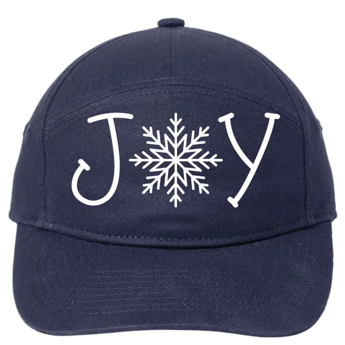 Joy Snowflake Christmas 7-Panel Snapback Hat