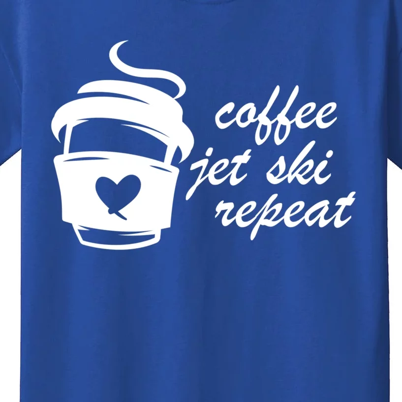 Jet Skiing Coffee Jet Ski Repeat Jet Ski Lover Gift Kids T-Shirt