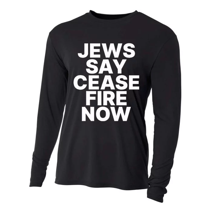 Jews Say Cease Fire Now Cooling Performance Long Sleeve Crew