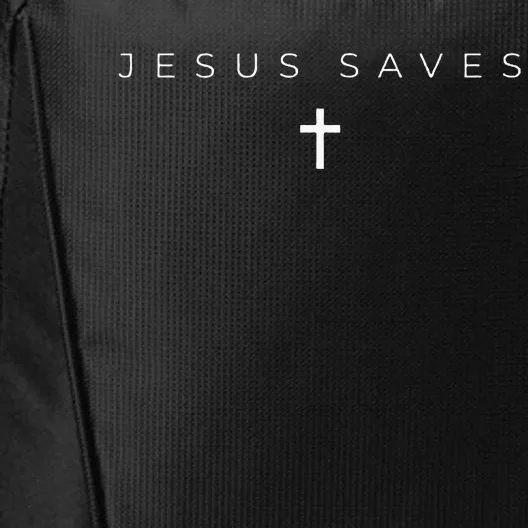 Jesus Saves Cross Subtle Christian Minimal Religious Faith City Backpack