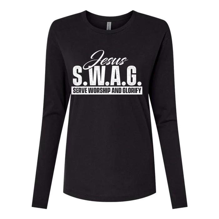 Jesus Swag Christian Faith Religious Inspirational Bible Womens Cotton Relaxed Long Sleeve T-Shirt