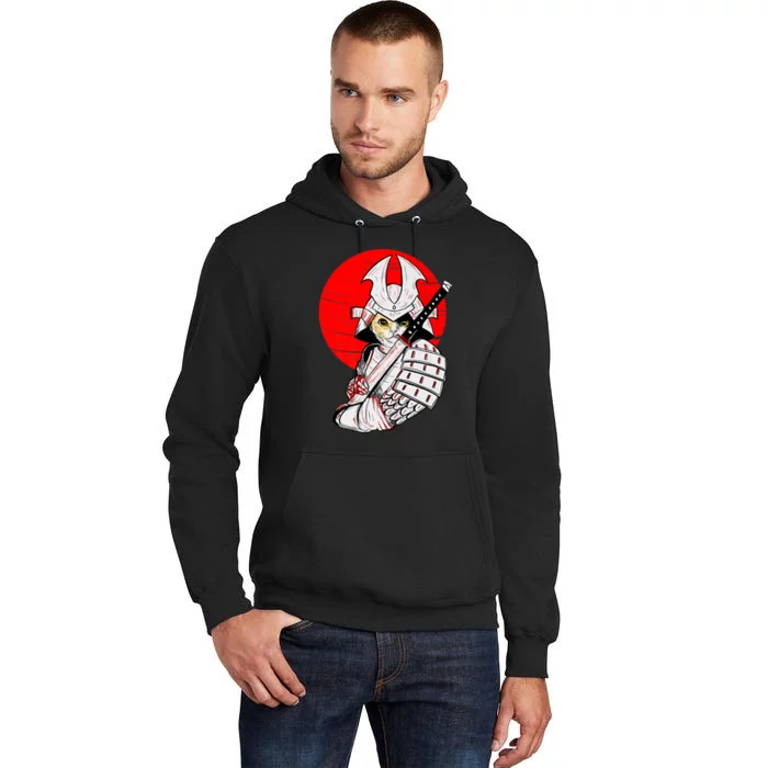 Japanese Samurai Cat Katana Japanese Bobtail Cat Anime Tall Hoodie