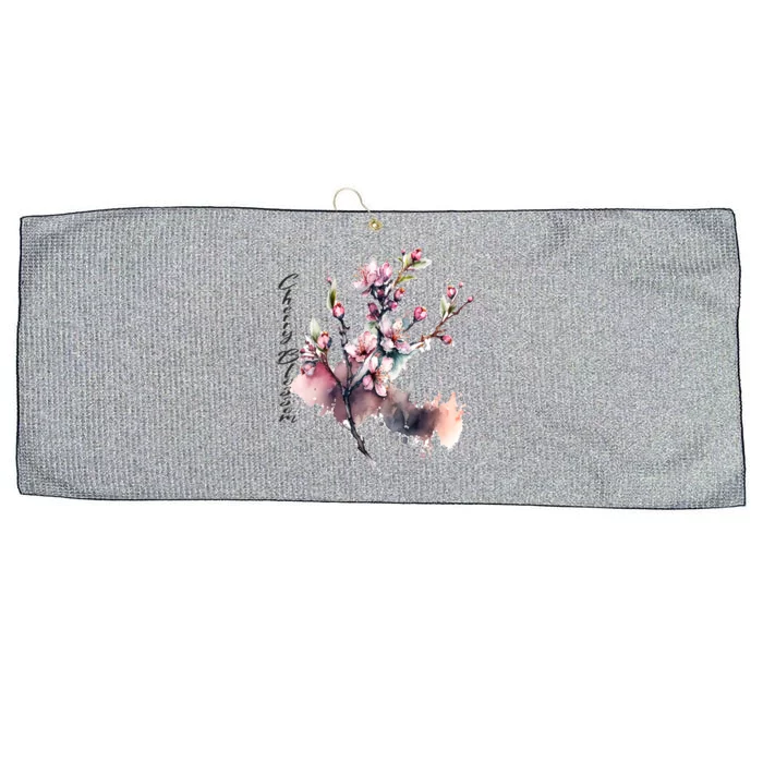 Japan Sakura Cherry Blossoms In Spring Gift Large Microfiber Waffle Golf Towel