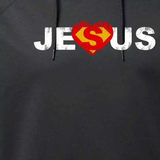 Jesus Superhero Christianity Performance Fleece Hoodie