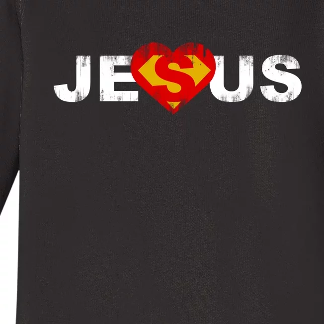 Jesus Superhero Christianity Baby Long Sleeve Bodysuit