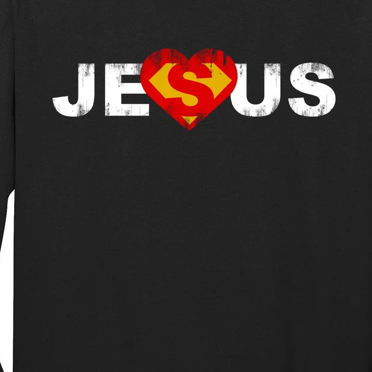 Jesus Superhero Christianity Tall Long Sleeve T-Shirt