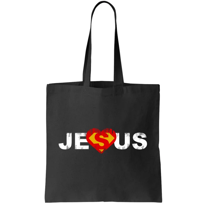 Jesus Superhero Christianity Tote Bag