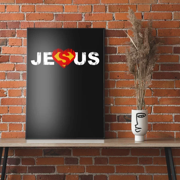 Jesus Superhero Christianity Poster