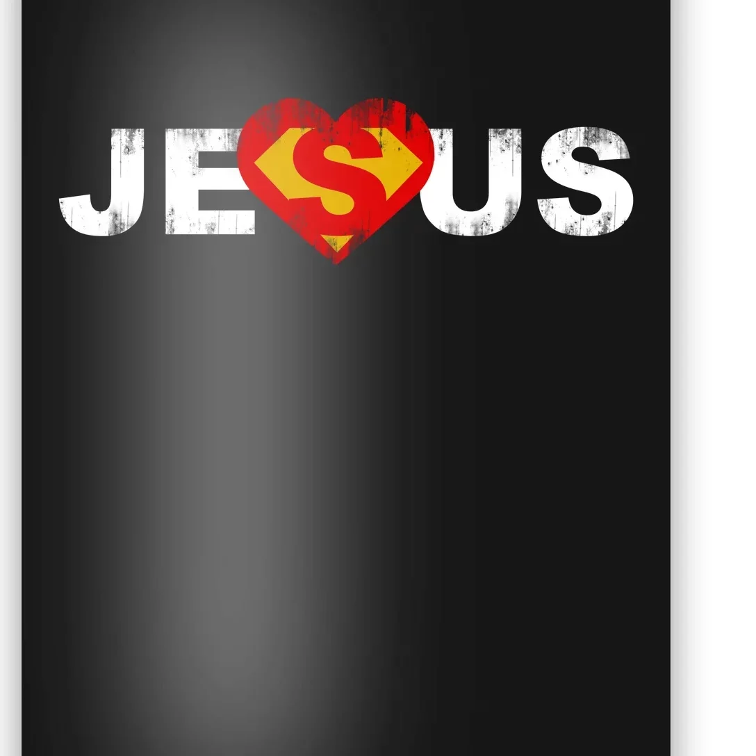 Jesus Superhero Christianity Poster