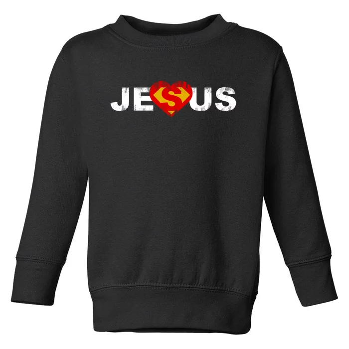 Jesus Superhero Christianity Toddler Sweatshirt