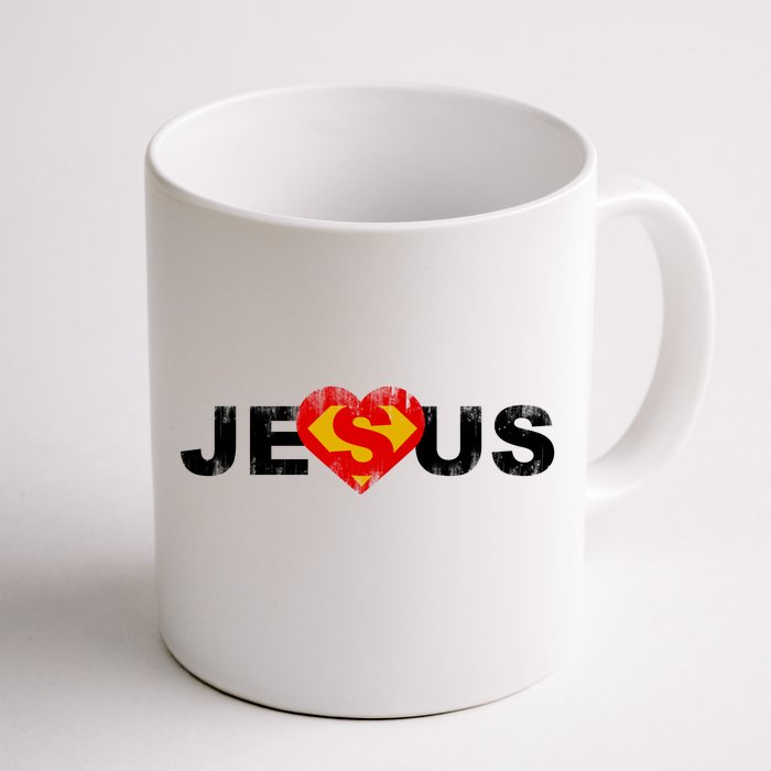 Jesus Superhero Christianity Front & Back Coffee Mug